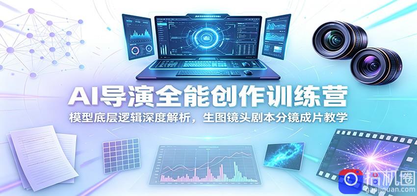 AI导演全能创作训练营：模型底层逻辑深度解析，生图镜头剧本分镜成片教学