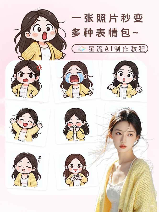 (17482期)一张照片秒变N种专属表情包,三步搞定可爱搞怪治愈风,从此斗图聊天不再到处存别人图