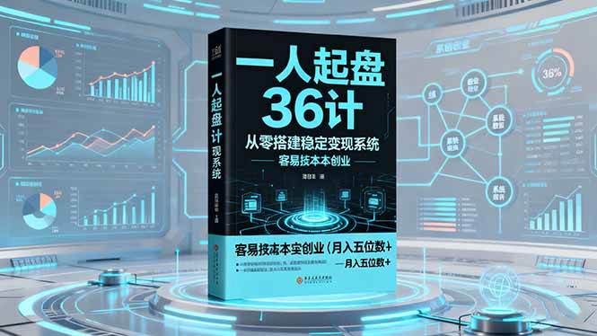 （16408期）一人起盘36计：从零搭建稳定变现系统，实现低成本创业，月入五位数 