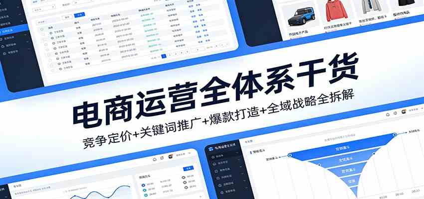 电商运营全体系干货，竞争定价 关键词推广 爆款打造 全域战略全拆解