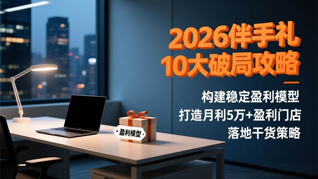 (17191期)2026伴手礼10大破局攻略:构建稳定盈利模型,打造月利5万 盈利门店,落地干货策略