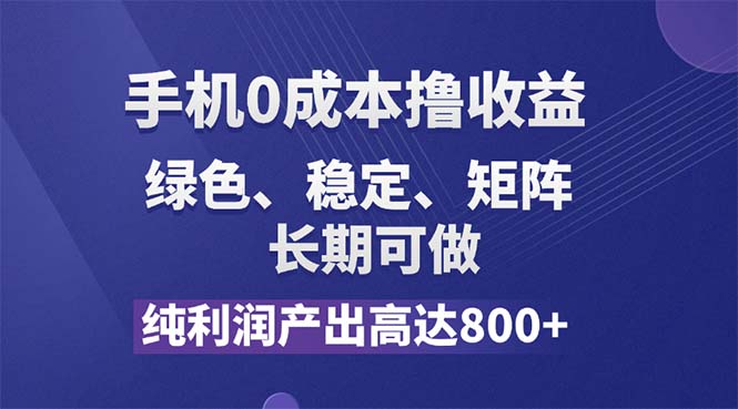 （11976期）纯利润高达800 ，手机0成本撸羊毛，项目纯绿色，可稳定长期操作！