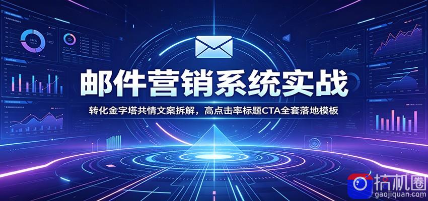 邮件营销系统实战：转化金字塔共情文案拆解，高点击率标题CTA全套落地模板