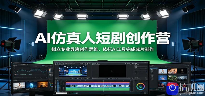 AI仿真人短剧创作营：树立专业导演创作思维，依托AI工具完成成片制作