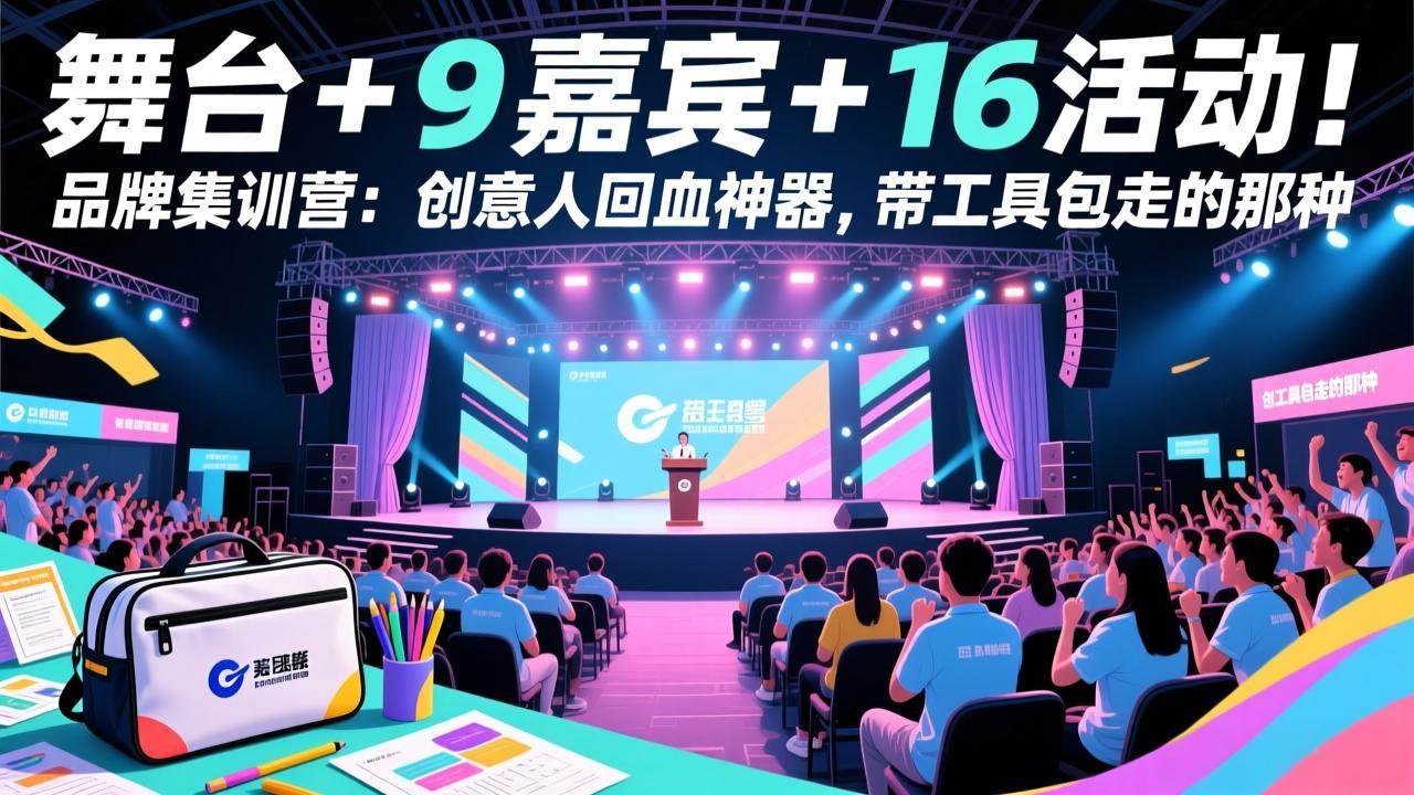 （17413期）舞台   9 嘉宾   16 活动！品牌集训营：创意人回血神器，带工具包走的那种
