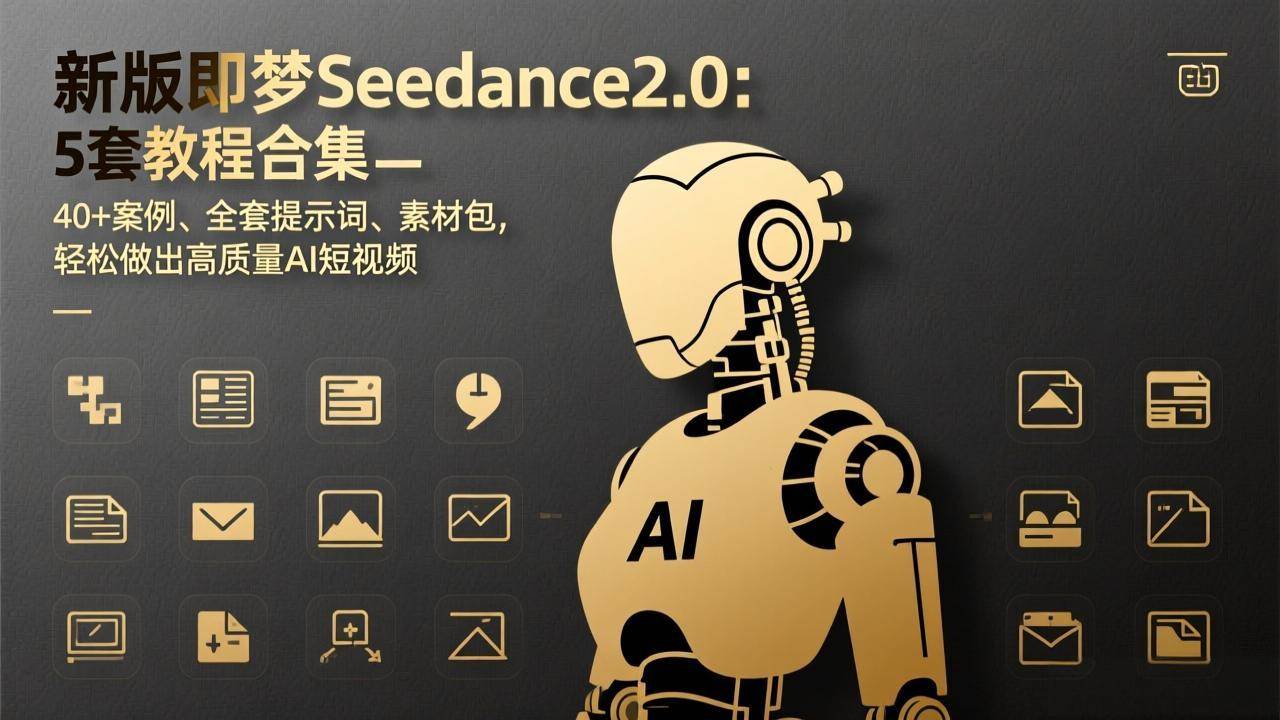 （17398期）新版即梦Seedance2.0：5套教程合集，40 案例、全套提示词、素材包，轻松做出高质量AI短视频