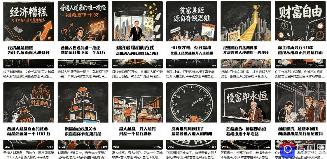 【AI书单】财富书籍图文解读玩法,一键直出,几十条视频,跑出1000单,全流程拆解,新手也可以上手