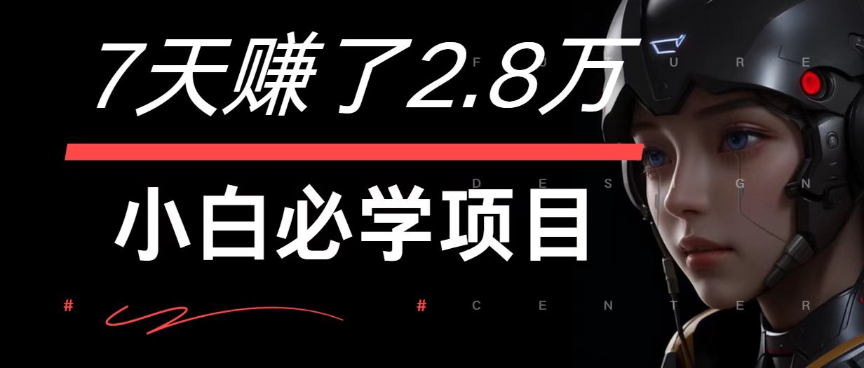 7天赚了2.8万！每单利润最少500 ，轻松月入7万 小白有手就行