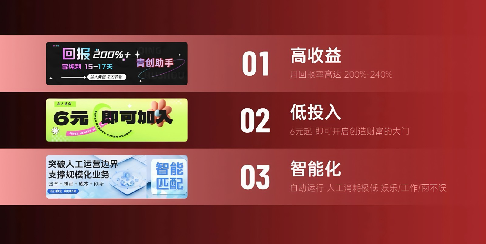 青创助手0门槛副业！每天手机挂机4小时日赚300 ！无套路！