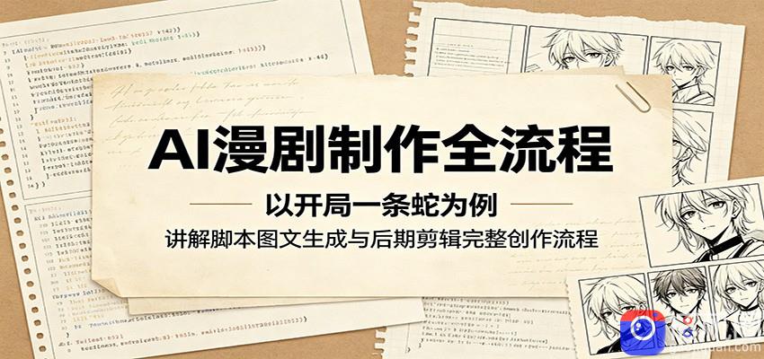 AI漫剧制作全流程：以开局一条蛇为例，讲解脚本图文生成与后期剪辑完整创作流程