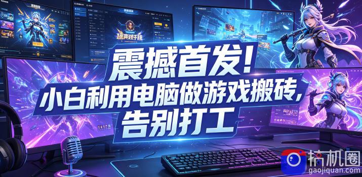 震撼首发！小白利用电脑做游戏搬砖，告别打工【揭秘】
