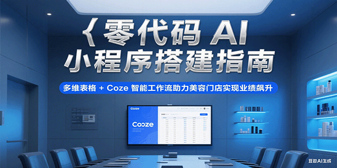 零代码AI小程序搭建指南，多维表格 Coze智能工作流助力美容门店实现业绩飙升