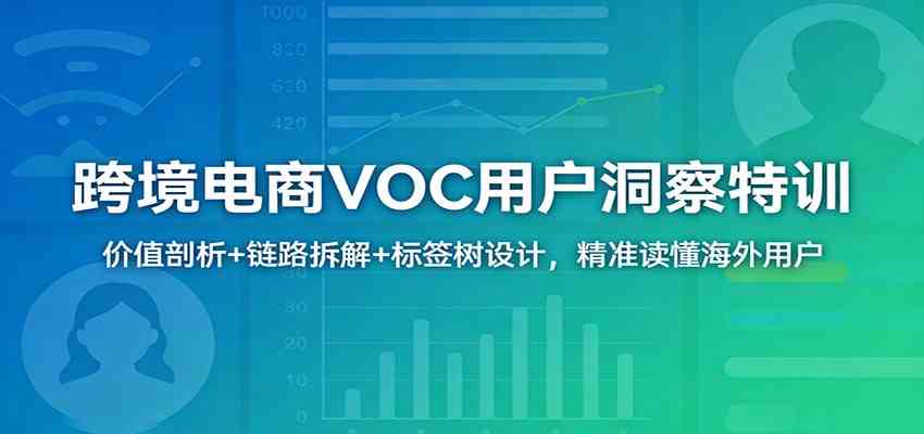 跨境电商VOC用户洞察特训：价值剖析 链路拆解 标签树设计，精准读懂海外用户