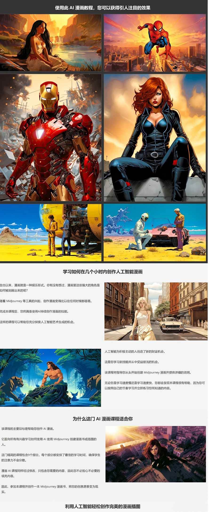 (17299期)Midjourney AI漫画创作课,脚本构思、人物设计、排版合成,零基础创作完整漫画或系列插画