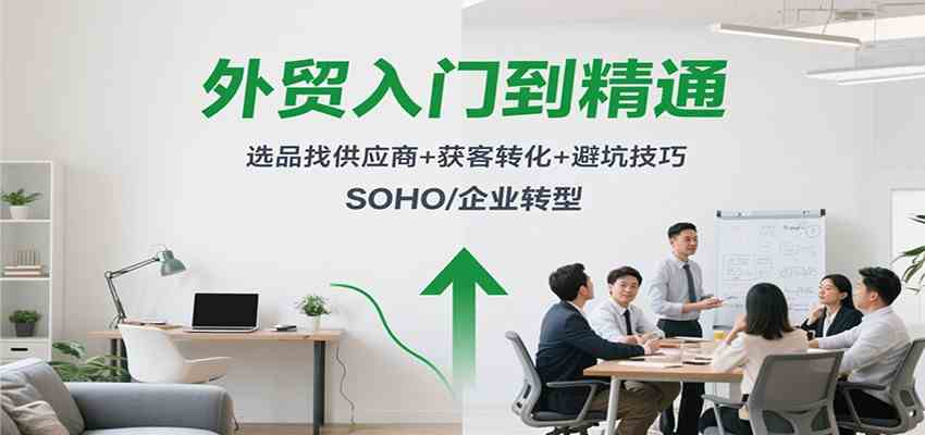 外贸入门到精通,选品找供应商 获客转化 避坑技巧,SOHO/企业转型
