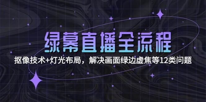 绿幕直播全流程：抠像技术 灯光布局，解决画面绿边虚焦等12类问题