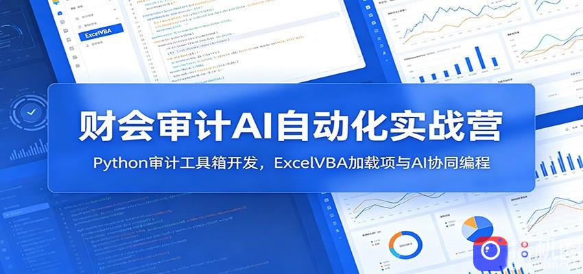 财会审计AI自动化实战营：Python审计工具箱开发，ExcelVBA加载项与AI协同编程