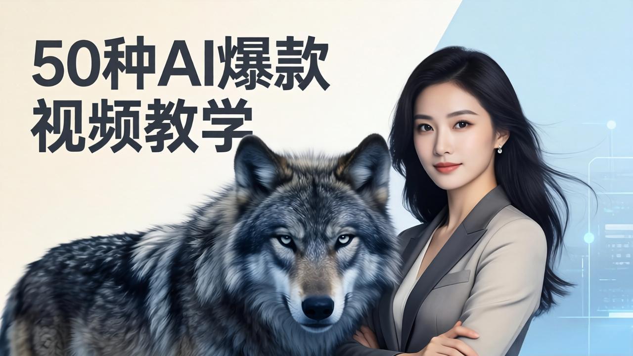 50种AI爆款视频教学：影视级古诗词 治愈萌宠 山海经蛟龙，高阶宝典商业落地