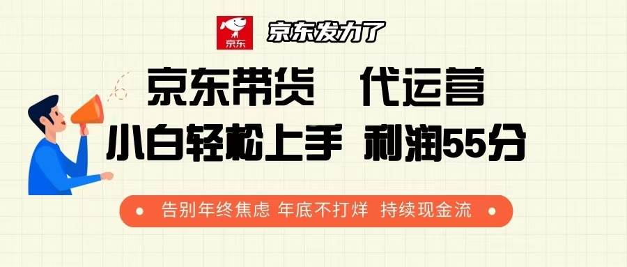 (13833期)京东带货 代运营 利润55分 告别年终焦虑 年底不打烊 持续现金流