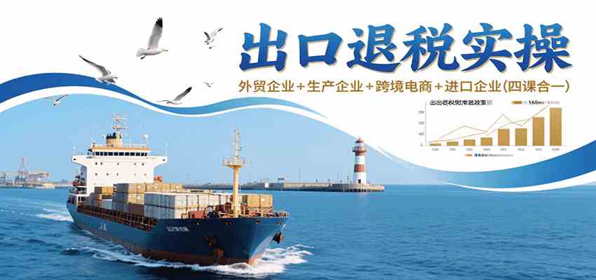 出口退税实操-外贸企业 生产企业 跨境电商 进口企业（四课合一）