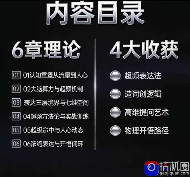 马大个高维表达全套实战课，跳出普通口才教学，大脑超频训练打造原创思想IP体系