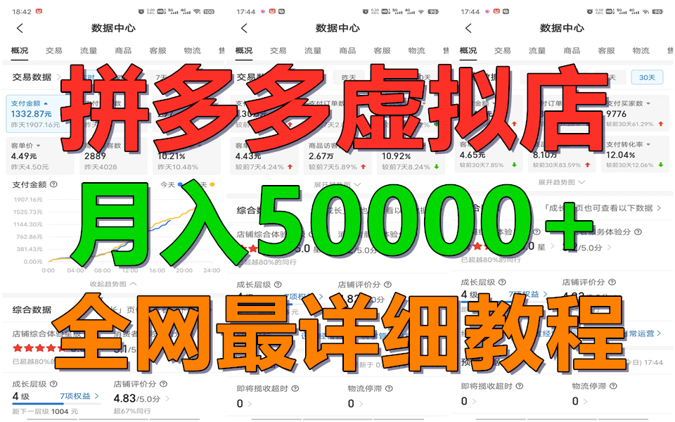 拼多多虚拟电商训练营月入50000 你也行，暴利稳定长久，副业首选