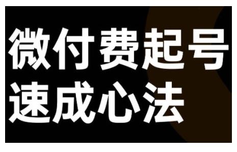 微付费起号速成课，视频号直播 抖音直播，微付费起号速成心法