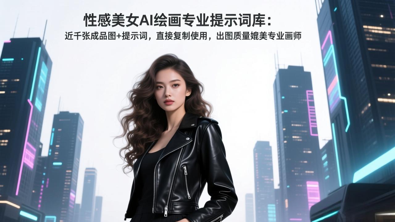 性感美女AI绘画专业提示词库：近千张成品图 提示词，直接复制使用，出图质量媲美专业画师