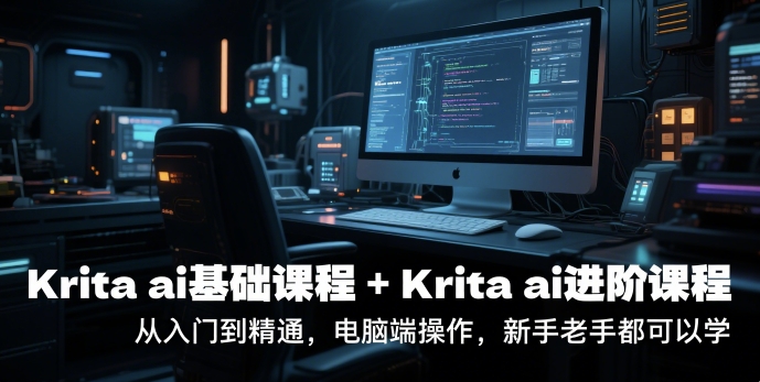 krita ai基础课程 Krita ai进阶课程，从入门到精通，电脑端操作，新手老手都可以学