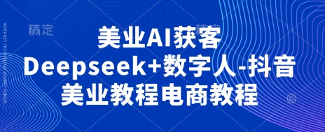 美业AI获客Deepseek 数字人-抖音美业教程电商教程