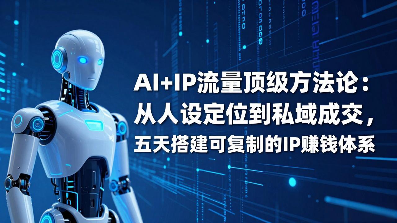 AI IP顶级方法论：从人设定位到私域成交，五天搭建可复制的IP赚钱体系