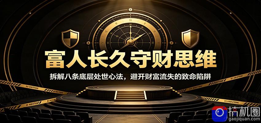 富人长久守财思维：拆解八条底层处世心法，避开财富流失的致命陷阱