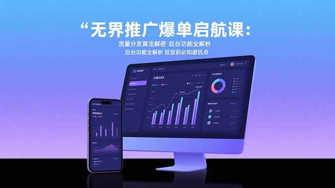 （15567期）无界推广爆单启航课：流量分发算法解密 后台功能全解析 投放前必知避坑点