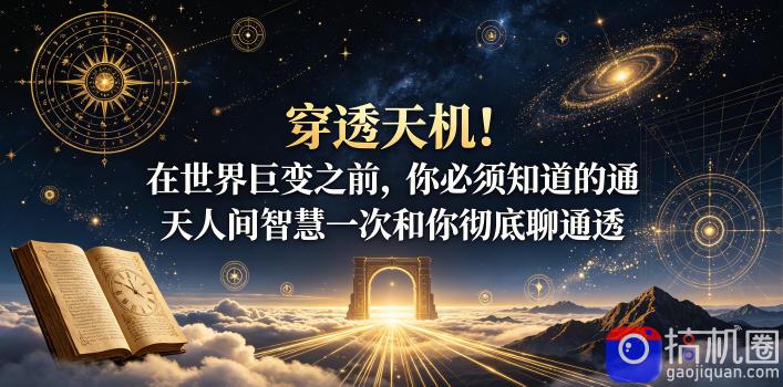 付费文章：穿透天机！在世界巨变之前，你必须知道的通天人间智慧一次和你彻底聊通透