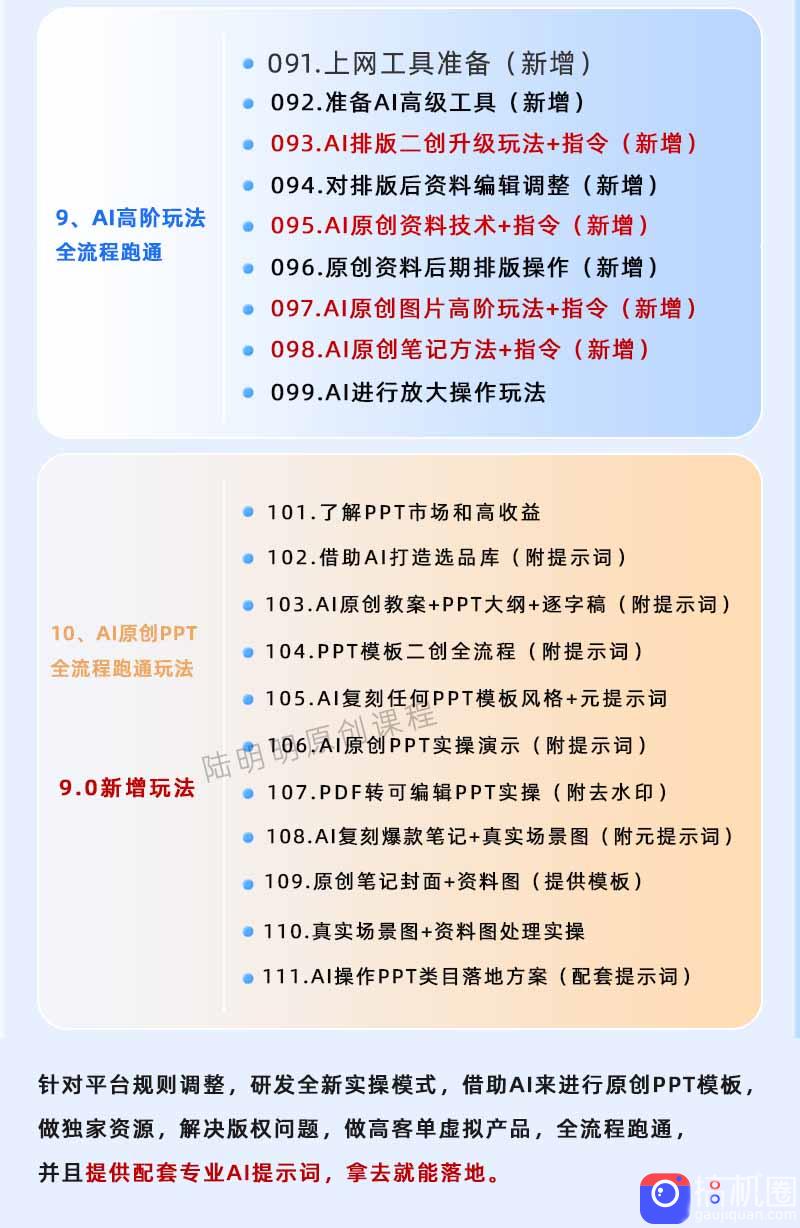 小红书虚拟项目特训班9.0，全面拥抱AI，批量产出原创PPT货源，单品/单店纯利润几万到几十W