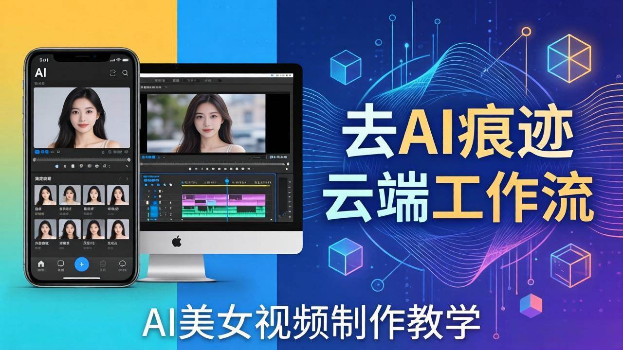 （17928期）AI美女视频制作教学：去AI痕迹，云端工作流出图，手机电脑均可，不需要配置