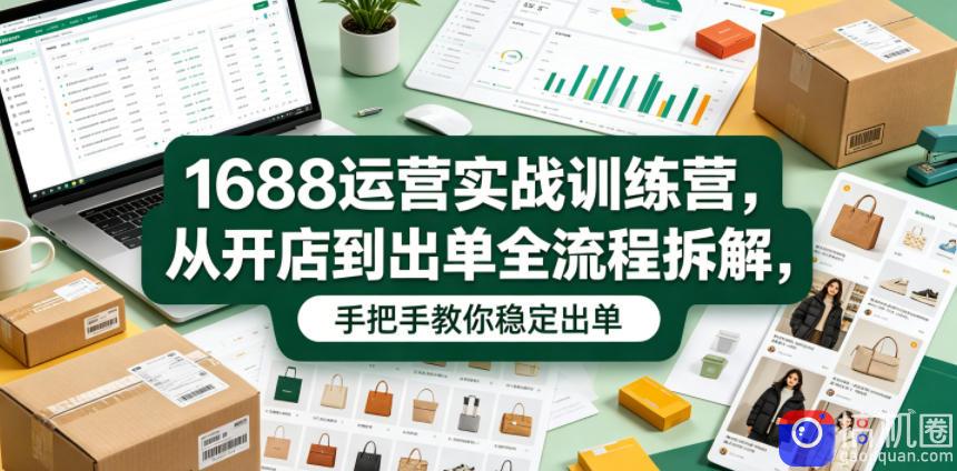 1688运营实战训练营，从开店到出单全流程拆解，手把手教你稳定出单(更新0620)