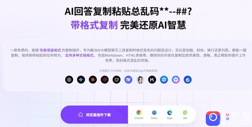 你的AI回答内容复制格式总乱码？完美一键保留原格式复制，办公宝藏浏览器插件Copy With Format
