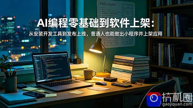 AI编程零基础到软件上架：从安装开发工具到发布上线，普通人也能做出小程序并上架应用商店