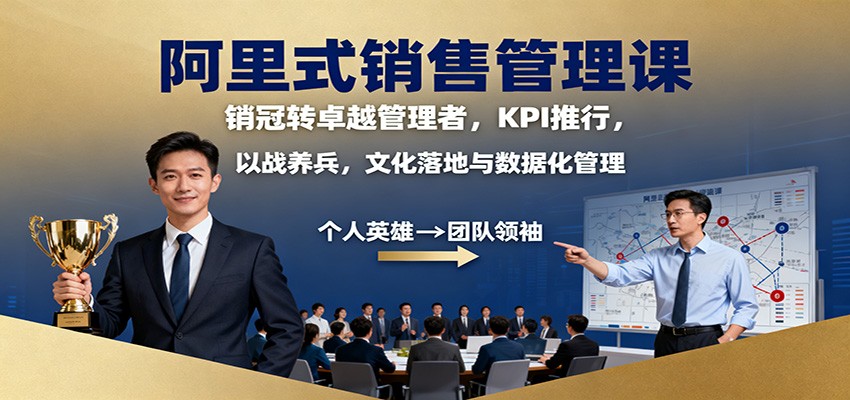 阿里式销售管理课：销冠转卓越管理者，KPI 推行，以战养兵，文化落地与数据化管理