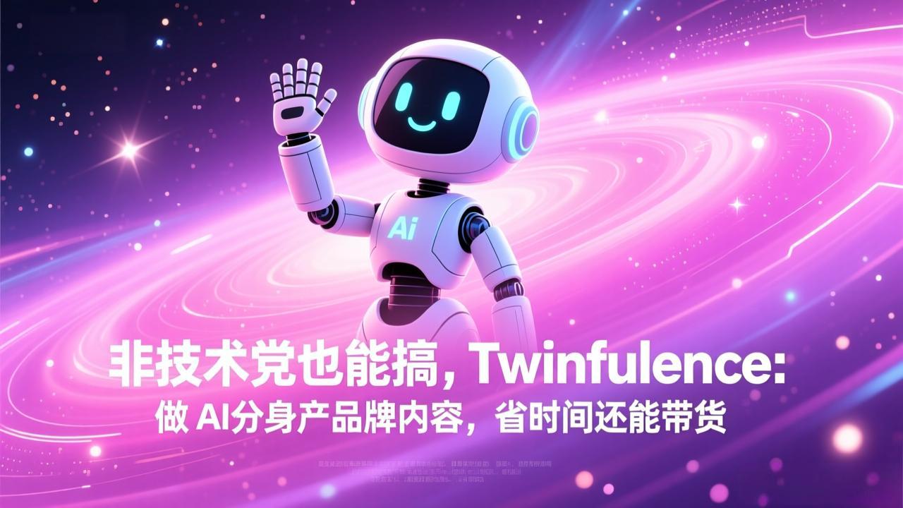 非技术党也能搞!Twinfluence:做 AI 分身产品牌内容,省时间还能带货