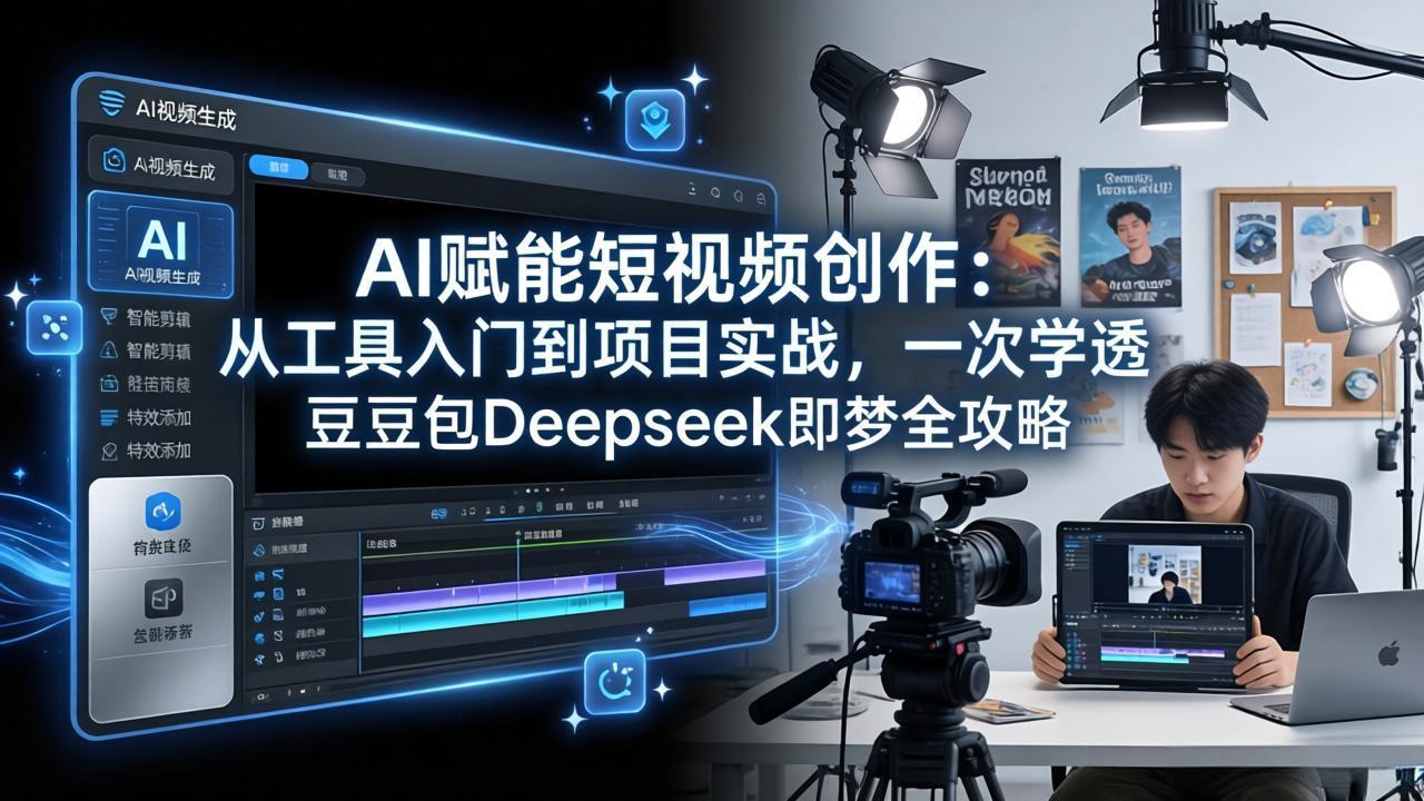AI赋能短视频创作：从工具入门到项目实战，一次学透豆包Deepseek即梦全攻略