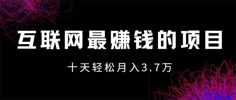 （12396期）互联网最赚钱的项目没有之一，轻松月入7万 ，团队最新项目