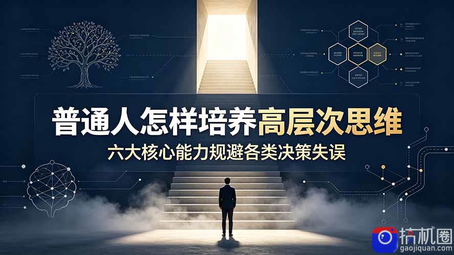 付费文章：普通人怎样培养高层次思维，六大核心能力规避各类决策失误