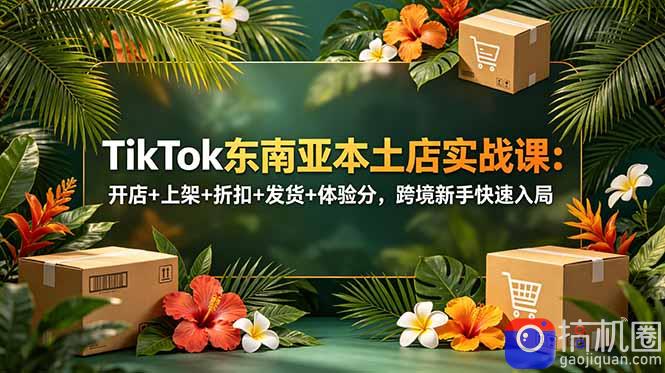 TikTok东南亚本土店实战课:开店 上架 折扣 发货 体验分,跨境新手快速入局