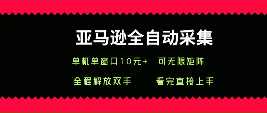 (15704期)亚马逊全自动采集,单机单窗口一天10 ,可无限矩阵去做