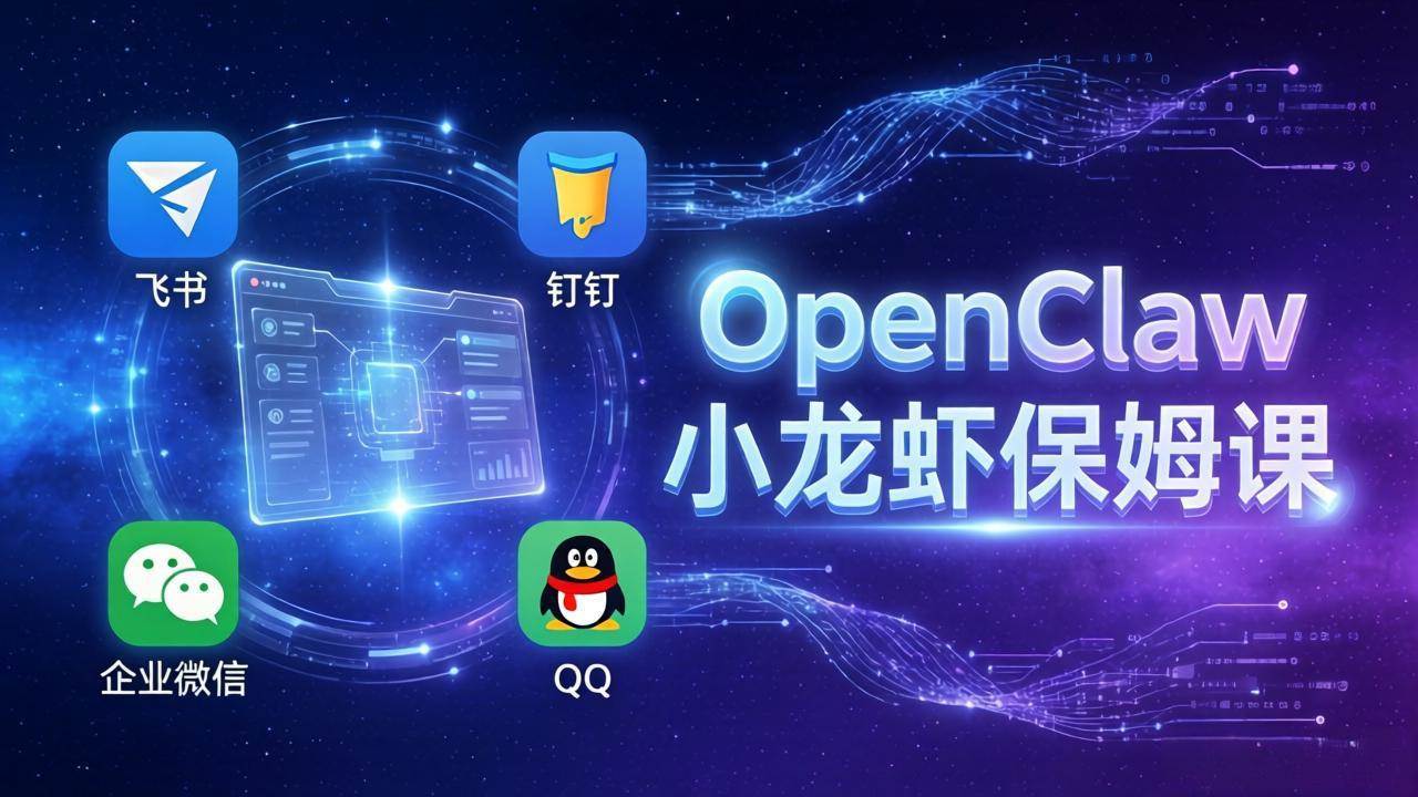 （17614期）OpenClaw小龙虾保姆课： Windows/macOS/Linux/Docker全系统安装，飞书 钉钉 企业微信 QQ 全接入