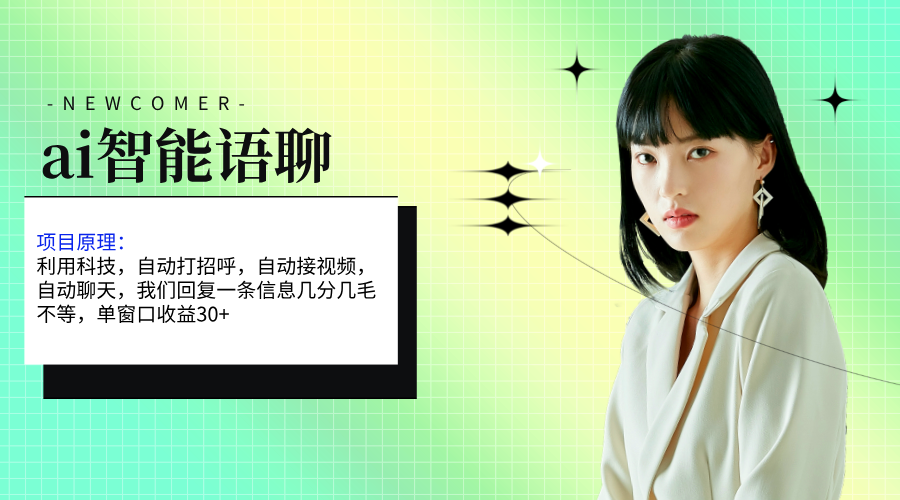 （11383期）ai智能语聊，单窗口30 单机500 ，无脑干！！！