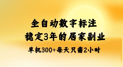 全自动数字标注,稳定3年的蓝海项目,居家也能矩阵开干的副业,单机日入3张 【揭秘】