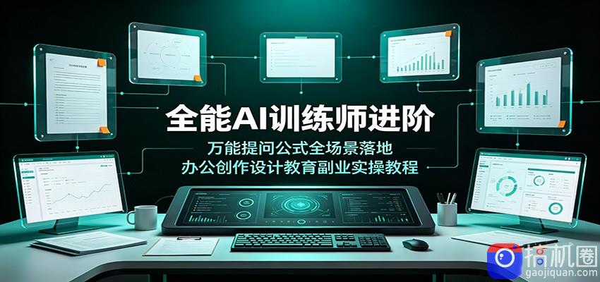 全能AI训练师进阶：万能提问公式全场景落地，办公创作设计教育副业实操教程